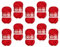 myboshi 50/50-Ganzjahres-Wolle aus Baum- und Merinowolle, für Oberbekleidung geeignet, Mulesing-frei, hochwertiges Häkel-/Strickgarn, 50g, Ll 110m Rot (Signalrot), 10 Knäuel