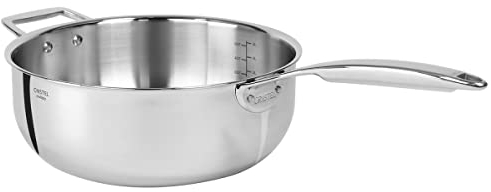 Cristel C28Cpf Casserole 28 Cm Castel Pro 5 Ply Poignee Fixe