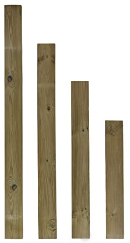Gartenwelt Riegelsberger 10 Stück Zaunlatte aus Nadelholz kesseldruckimprägniert Höhe 90 cm Typ E 20x70 mm