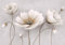 wandmotiv24 Fototapete Blumen Beton 3D, XXL 400 x 280 cm - 8 Teile, Wanddeko, Wandbild, Wandtapete, Blüten, Blume, Wand M1797