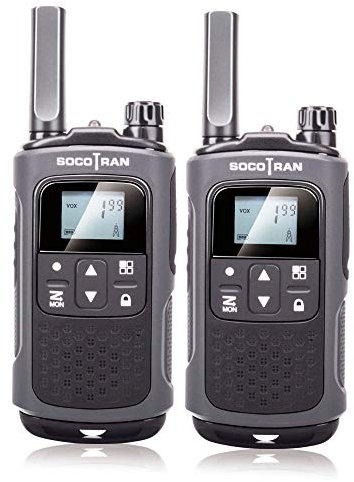 Walkie Talkie Radio Ricaricabili Professionali Ricaricabili Walky Talky PMR446MHz 0.5W con Display LCD Torcia USB Charger per Negozio Sopravvivenza Ciclismo Escursione