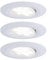 Paulmann 99931 LED Einbauleuchte Calla rund 3er Set incl 3x5.2 W IP65 dimmbar Einbaustrahler Weiß matt Schranklicht Kunststoff Einbaulampe 4000K