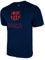 Icon Sports Barça OL Herren-T-Shirt, kurzärmelig, UEFA Champions League Fußball-Barça, Marineblau, Größe S