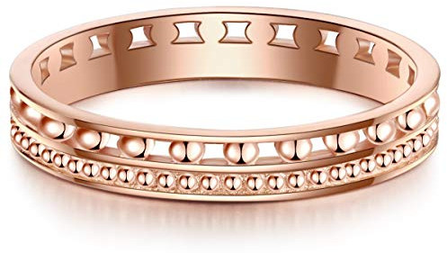 GLANZSTÜCKE MÜNCHEN Damen Ring 925/- Sterling Silber rosévergoldet 18 Karat Silberring