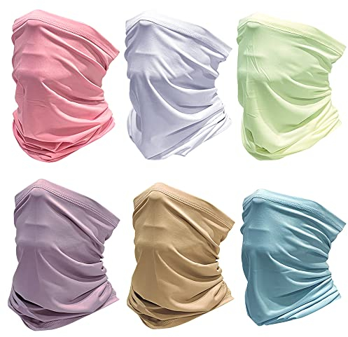 Golopatop Neck Gaiter Snood Ice Silk Outdoor Multifunctional Headwear Elastic Tube Scarf Magic Headband Breathable UV Resistance Bandana Face Mask for Men Women Cycling Hiking Fishing