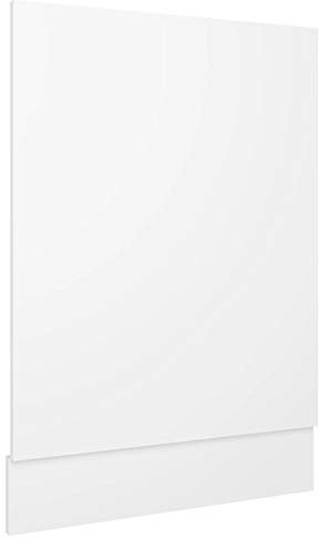 Tidyard Panneau lave-vaisselle moderne en panneau de particules blanc/noir/blanc brillant/gris brillant 45 x 3 x 67 cm