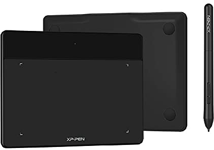 XP-PEN Deco Fun XS Zeichentablett, Größe 10,2 x 7,6 cm, ideal für elektronische Signaturen und Fernunterricht - klassisches Schwarz
