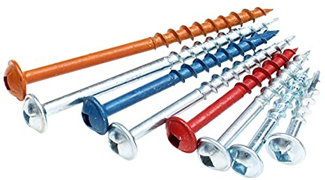 DUO ER Wood Joints Screw Pocket Hole Jig 25 32 38 50 63mm Coarse Fine Thread Self Tapping Screws Anti-corrosion For Damp or Wet Project (Length : Anti corrosion 63mm)