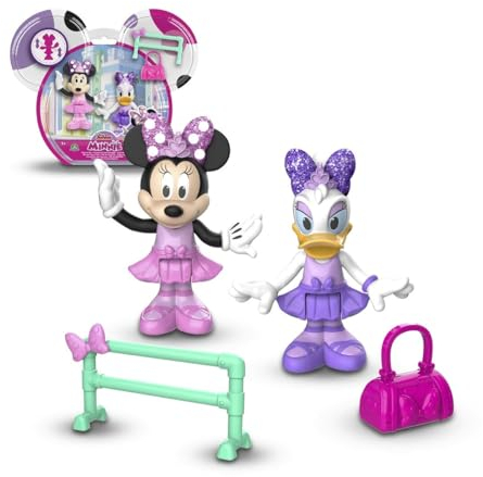 Giochi Preziosi Disney Minnie, Minnie, 2 Figuren, beweglich, 7,5 cm mit Zubehör, Ballerina, Spielzeug für Kinder ab 3 Jahren, MCN172