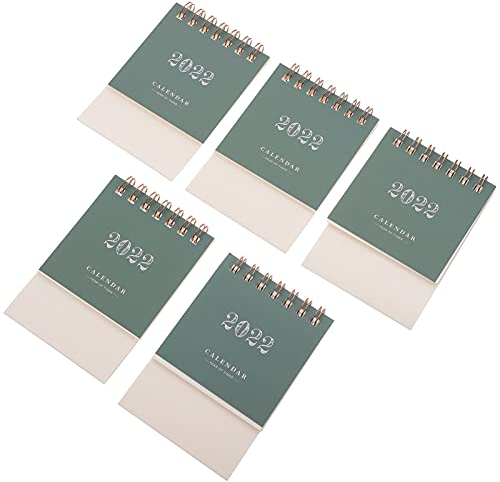 DOITOOL Mini Desk Magnetic Dry Erase Calendar Calendar Magnetic Refrigerator 5Pcs Small Desk Calendar Desktop 2022 Table Paper Yearly Agenda Planners Tabletop Standing Desk Calendars