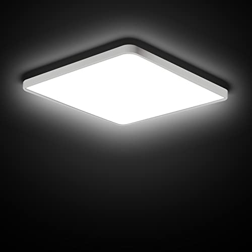 SUNZOS Deckenlampe LED Deckenleuchte Flach 36W 30cm, 4500K 4100LM Deckenlampe Led Panel für Lampe Wohnzimmer, Schlafzimmer, Küchenlampe, Flur, Esszimmer, Neutralweiß Led Lampen Deckenlampen