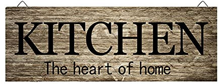 Wooden Sign Wall Hanging, Kitchen Decor Sign, Bathroom Door signs, Home Decorative Signs, Farmhouse Decor Housewarming Gift (Kitchen)