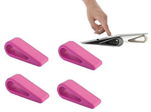 YYYFEI Wedge Riser for Desk,Notebook Stands,Computer Notebook Keyboard Stands,Anti-Slip Durable Silicone Elevation Stand Lightweight Portable Risers for Laptop Tablet Keyboard (Pink)