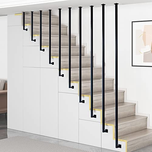 GDFENDU Ringhiere per Scale Antiscivolo, parapetto di Sicurezza per corrimano Nero, Protezione anticaduta per parapetto di finestre, 30-165 cm (per Favore inviami la Dimensione Che Ti Serve)