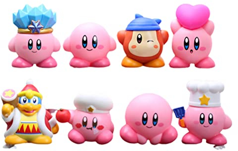 8 Stück Kirby Figuren Kirby Thema Figur Mini Niedlich Party Kuchen Set Desktop Dekorationen Geschenke Cupcake Figuren Party Supplies Cake Toppers Kirby Figuren Kindergeschenke
