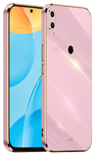 HONLEN Custodia per HUAWEI P20 Lite (5.84 Inches), Cover Morbida in Silicone TPU, Design del Telaio Galvanico - Viola