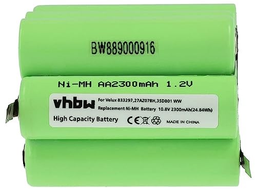 vhbw batteria compatibile con Velux tenda avvolgibile dell'abbaino e tapparelle, finestre fotovoltaiche di altri produttori (2300mAh, 10,8V, NiMH)