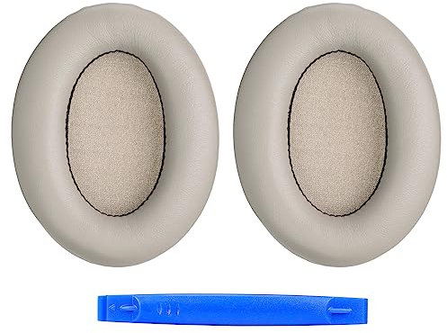 PhantAccy Replacement Ear Pads Cushions for Sony WH-1000XM3 Noise Canceling Headphones, with Soft-Touch Leather, Breathable Noise Isolation Memory Foam, Long-Lasting Comfort, Easy Installation (Gray)