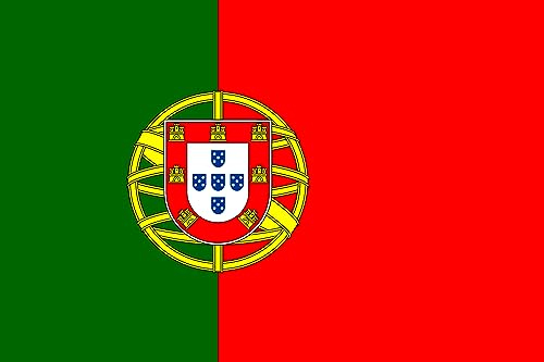 Premium Fahnen Flagge - 90 x 150 cm / 150 cm 90 cm - aus Polyester mit goldenen Ösen - Langlebig und Wetterfest (Portugal)
