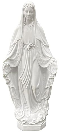 kowaku Mutter Figur Skulptur Sammlung Kunstwerk Ornament Betende Statue für Regal Zuhause Tischdekoration katholische Geschenke, Weiß, Stil b
