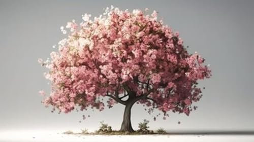 adrium AluVerbund-Bild 50 x 30 cm: Wunderschöner Kirschbaum mit zarten Blüten. Erstaunliche Frühlingsblüte. Generative KI (208529169)