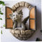 Budstfee Dragon Eggkulptur, Außenfenster Drachen Statue, Drachengarten Statuen, Harzgarten Drachen Statue, Outdoor Dragon Ornamente, Outdoor Garden Dragon Decor Statue, Außenstatuen