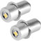 JUJNE 2X 1W P13.5S Bombilla de Linterna LED, 100-110Lm 2700-7000K Bombilla de Repuesto Lámpara de Trabajo de Emergencia (3V)