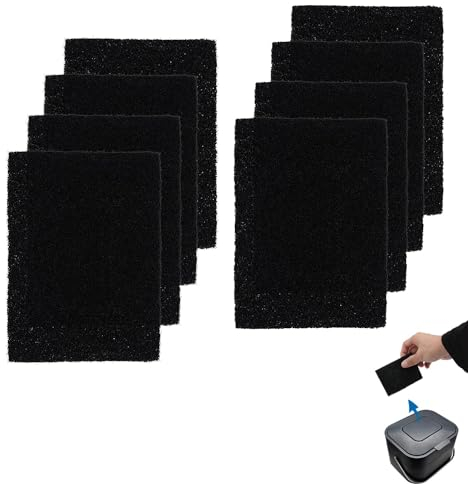 DGHOME 8 Pieces Odour Filter for J&J Kitchen Compost Bin Food Waste Caddy,Compost Bin Replacement Filters,Odor Absorbing Charcoal Filters