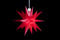 Sterntaler Dekostern | Weihnachtsstern Mini-Stern | Kunststoff | 18-Zacker | Rot | 12cm | Innen | LED | Batterie | mit Timer