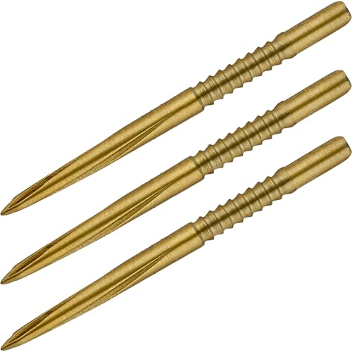 Unicorn Volute Dartspitzen aus Stahl, Gold, 39 mm