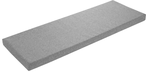 sleepling Bankauflage 150x50 cm hellgrau, Sitzkissen Outdoor & Indoor, Bankpolster, Bezug waschbar, Unterseite Antirutsch, Made in EU