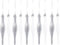UKDeals Direct® Silver Collection Weihnachtskugeln in Tropfenform, glitzernd, matt, Eiszapfen (10 Stück, 120 mm, Silber und Weiß)