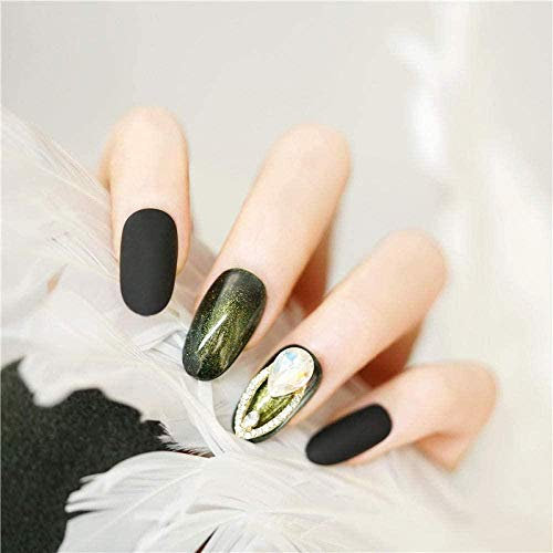 GeRRiT Faux Ongles Faux Ongles Bijoux Tête Ronde Porter des Ongles Faux Ongles