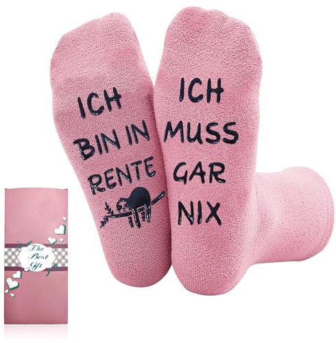 ZYXTLY Adventskalender Rentner Geschenk Frau Lustige Weihnachtsgeschenke für frauen Ruhestand Geschenk Frauen,Rente Geschenke Frau,Witzige Socken für Abschied Kollegin,Renteneintritt Geschenk Frau