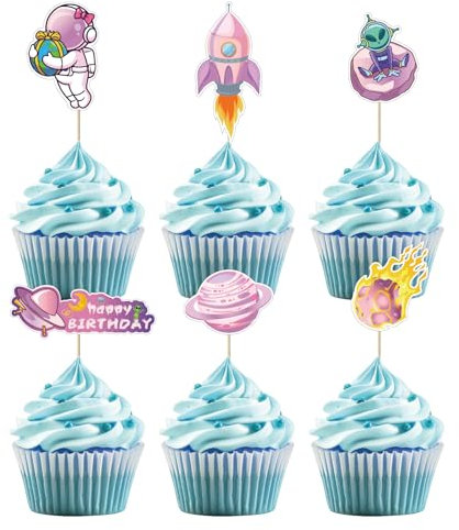 Tortendeko Geburstagstorte, Happy Birthday Kuchendeko,für Babyparty Jubiläen Geburtstag Party Dekoration (Weltraum-36)