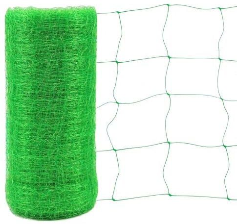 Toolazy Plastic Green Trellis Netting Roll 47''x328' Heavy-Duty Garden Netting for Climbing Plants,Garden Melons Vegetables, Grape Racks, Hydroponic