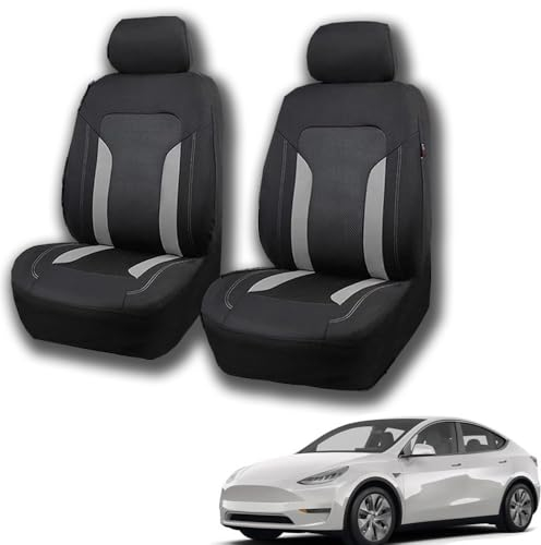 WHXZQ Stoff Sitzbezüge,Für Hyundai Tucson 2018-2024 Autositzbezüge,Sitzbezüge Auto Vordersitze in Premium Design,Schonbezüge für Autositze Vorne.,D-Grey