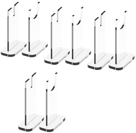 CosyCaya Lot de 4 Supports de Couteaux, en Acrylique, Porte-Couteaux individuels pour la décoration de, Installation Facile, Facile à Utiliser (Dessous Transparent)