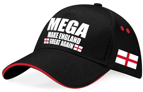 Purple Print House Mega Make England Great Again Casquette de baseball unisexe avec croix de St Georges