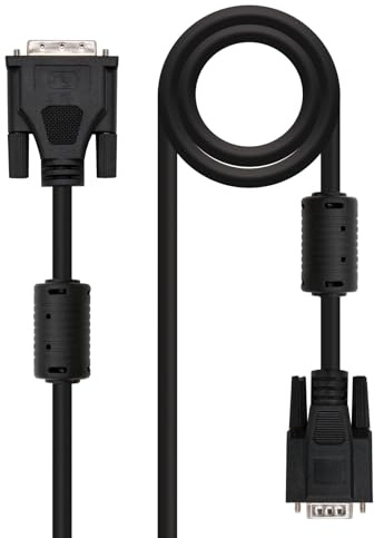 Blendend Cable DVI a SVGA 5.0m, DVI 18+5/M-HDB15/M, ideal para conectar dispositivos de video y transmisión de señal de alta calidad.