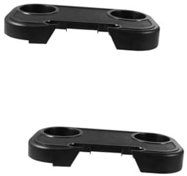 PRETYZOOM 2 Piezas Chaise Longue Silla Bandeja de Bebidas Suministros de Bebidas Simples Mesa de Exterior Mesa Camping Mesa de Camping Silla portabebidas Bandeja portavasos el plastico Black