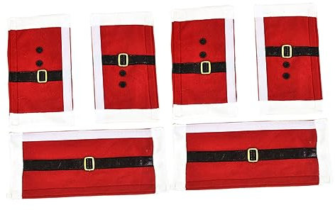 BUGUUYO 6pcs Christmas Cartoon Microwave and Refrigerator Handle Covers, Dishwasher-Safe Kitchen Appliance Gloves Creative Festive Design for Oven and Fridge Handles