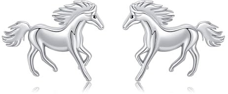 Glückspferd Ohrringe aus Sterlingsilber hypoallergene Pferde Ohrstecker für Frauen Western Pferdeschmuck Geschenke für Pferdeliebhaber