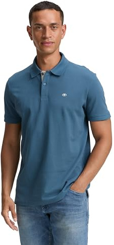 TOM TAILOR Herren 1031006 Poloshirt, 38224 - Real Teal Blue, XL