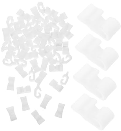 FRCOLOR 100pcs Pet Cage Clips and Connectors Wire Cage Buckle Locks for Dog Crate and Cat Playpen Wire Door Closures White Plastic Fasteners for Animal Enclosure Safety and Kennel Accessories