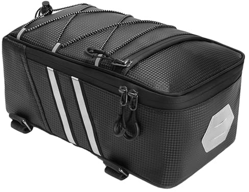 perfk Sacoche de Porte-Bagages arrière pour vélo, Pochette de Selle, Fermeture éclair, pour Coffre de vélo, Rangement de Bagages pour, Transport,