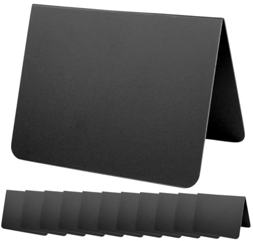 OATIPHO 10 Stück Kleiner Kreidetafeln Tischtafel aus Pvc Schwarz Abwischbar und Wiederverwendbar für Restaurant oder Büro