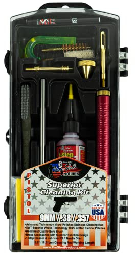 Pro Shot, kit di pulizia per pistole calibro .38-357, calibro 9 mm, Multi, P38/9KIT (P38/9KIT)