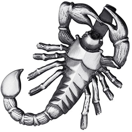 MATERIA Herren Kettenanhänger Sternzeichen Skorpion 925 Sterling Silber Anhänger Männer schwarz KA-62-ohne Kette