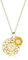 Elli Halskette Silber 925 24K Vergoldet Om Zeichen Plättchen Anhänger Kette Citrin Damen Schmuck Geschenke für Frauen Mädchen Mama Freundin, Hindu Goa Silberkette Länge 45 cm
